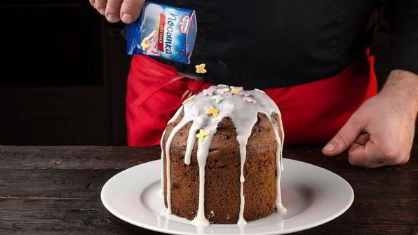 желтковый кулич с ромом