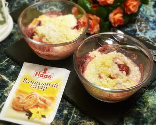 Рисовый пудинг со сливами