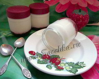 Сливочно-кокосовый йогурт с клубникой