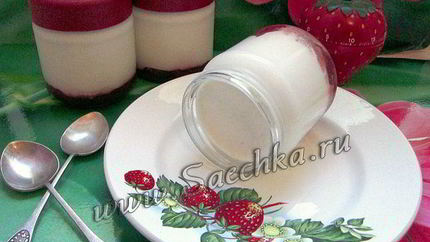 Сливочно-кокосовый йогурт с клубникой