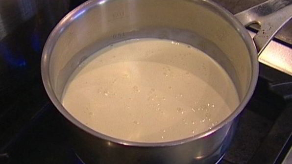 сливочное желе с ежевикой