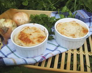 Хлебно-луковое суфле