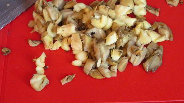 корзиночки с морковным суфле, вешенками и тыквенными семечками