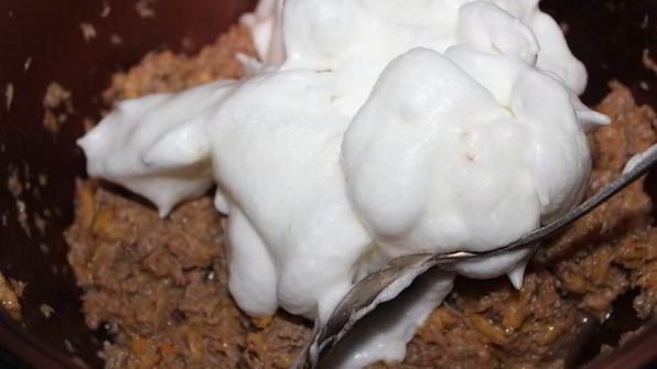 мясное суфле с персиками