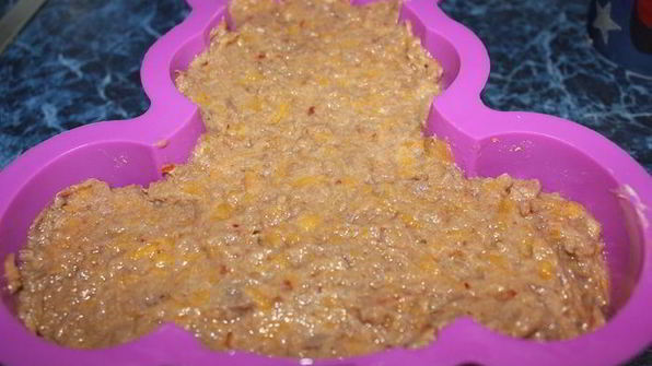 мясное суфле с персиками