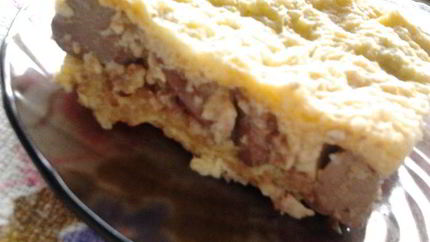 Суфле из куриной печени в вафельных коржах