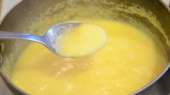 суфле из поленты с вешенками