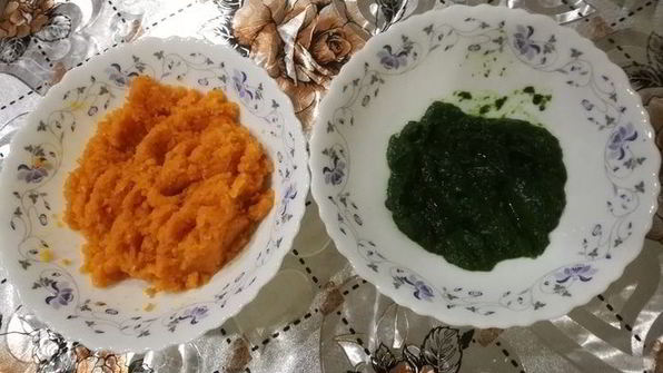 суфле из шпината и моркови