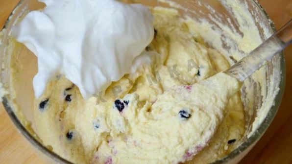 творожное суфле с черникой