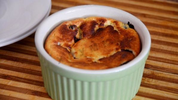 творожное суфле с черникой