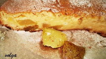 Творожное суфле с грушами