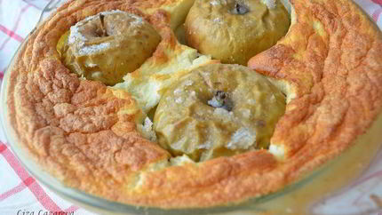 Яблоки в манном суфле