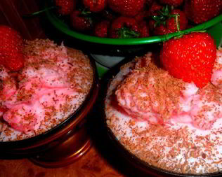 Желе с клубничным суфле