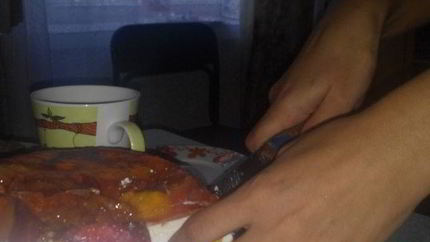 Творожно-фруктовый десерт с сахаром