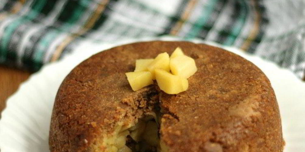 Рецепт яблочного пудинга из черного хлеба