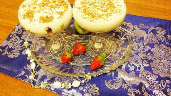 фрукты в зефирном креме