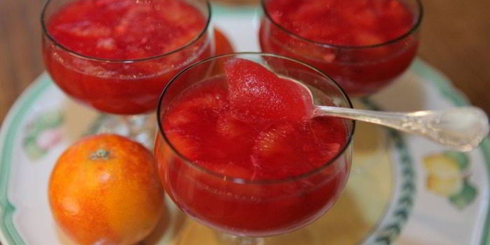 Рецепт желе из красных апельсинов с кардамоном