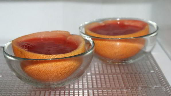 желе в грейпфрутах