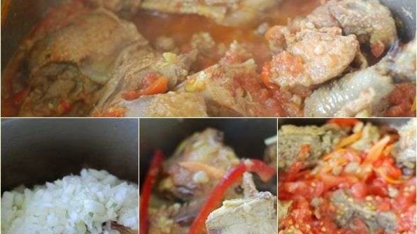 чахохбили с фазана и курицы