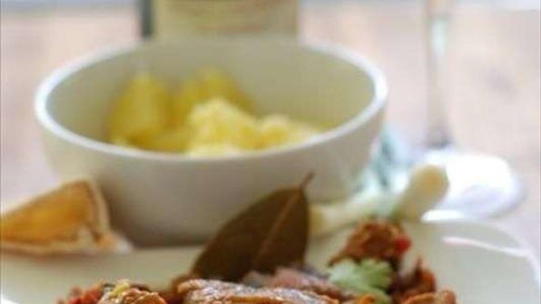 чахохбили с фазана и курицы