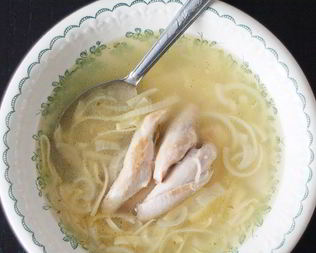Домашняя лапша с деревенской курицей