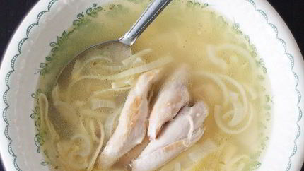 Домашняя лапша с деревенской курицей