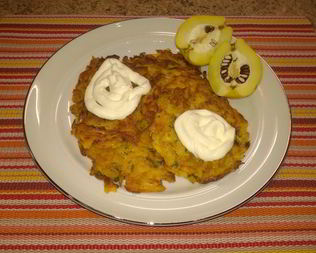 Драники из тыквы с укропом