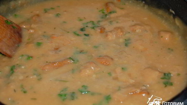 драники с грибами и грибным соусом