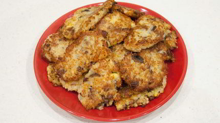 Драники с грибами постные