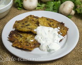Драники с грибами