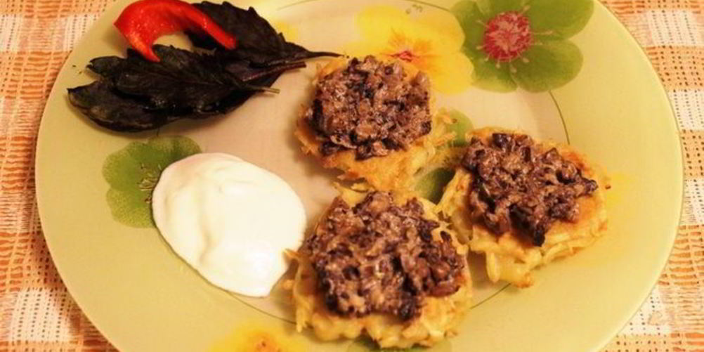 Рецепт драников с грибочками