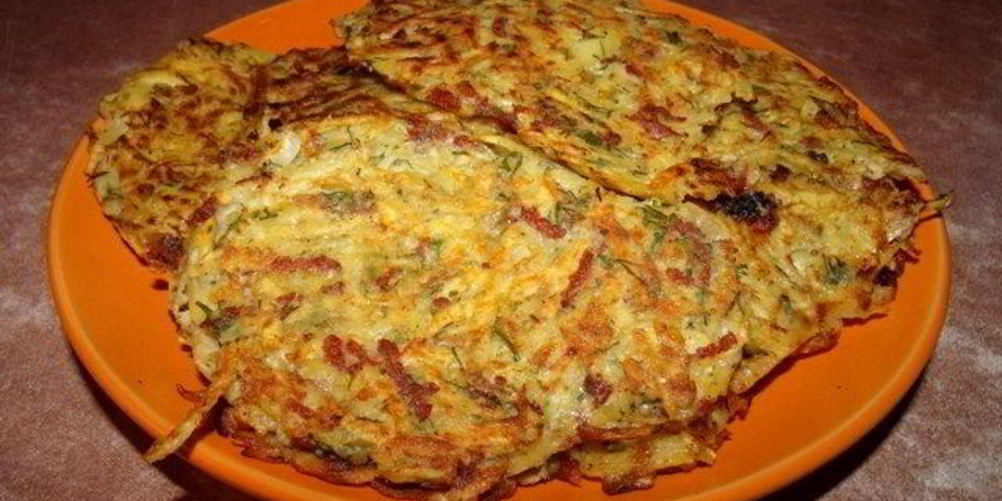 Рецепт драников с колбасой