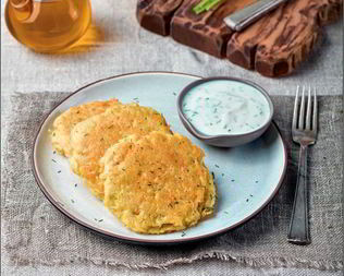 Драники с начинкой из лосося