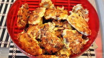 Драники с телятиной и твердым сыром