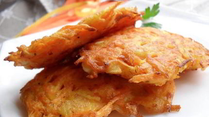 Драники с ветчиной и сыром