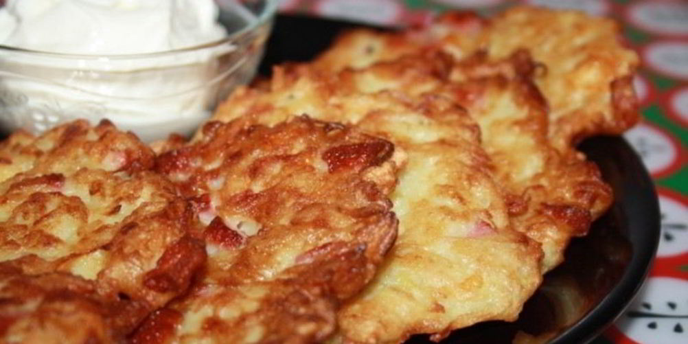Рецепт драников с ветчиной