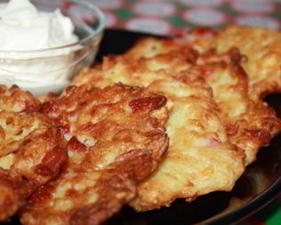 Драники с ветчиной