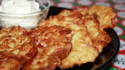 Драники с ветчиной