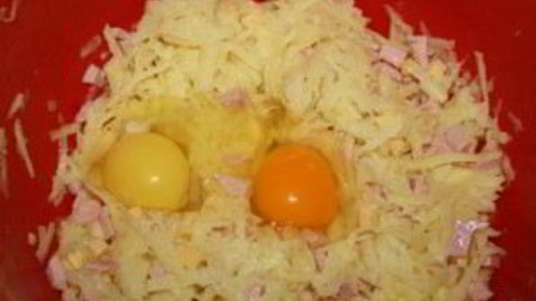 драники с ветчиной