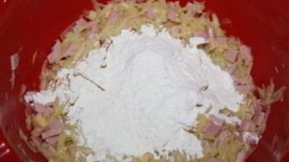 драники с ветчиной