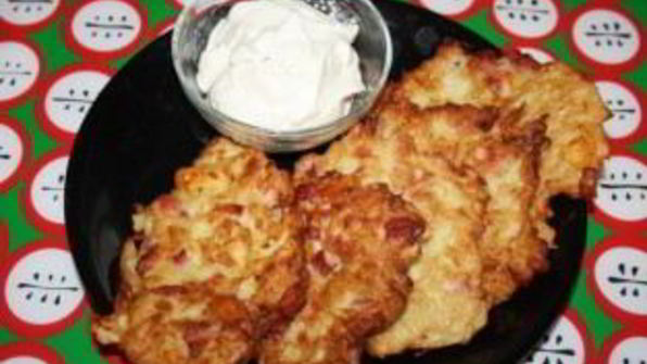 драники с ветчиной