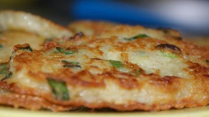 Драники с зеленым луком