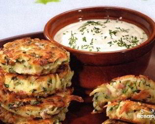 Драники с зеленью и сыром