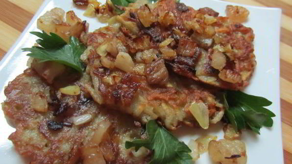 драники со шкварками