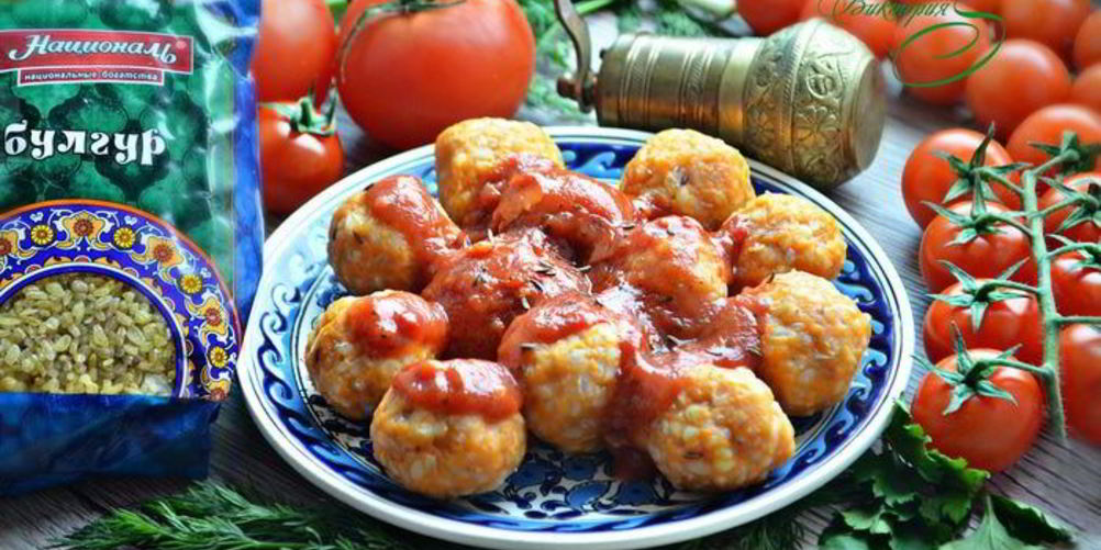 Рецепт фрикаделек из булгура в томатном соусе