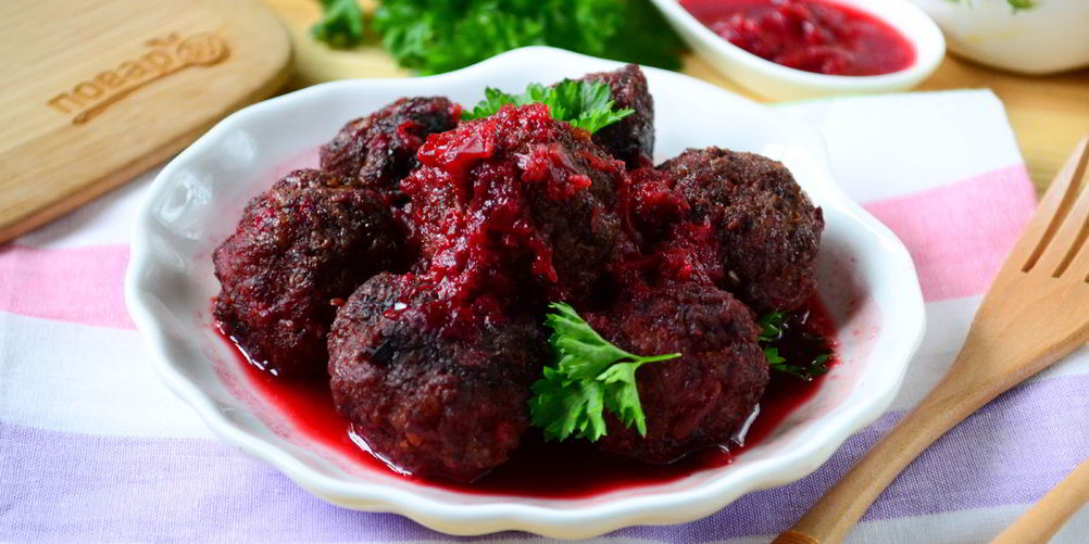 Рецепт фрикаделек с вишневым соусом