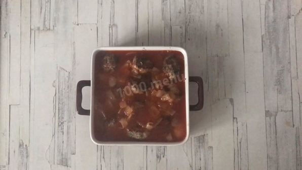 фрикадельки в духовке с подливкой