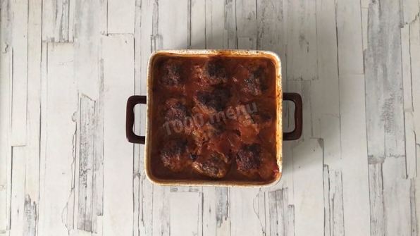 фрикадельки в духовке с подливкой