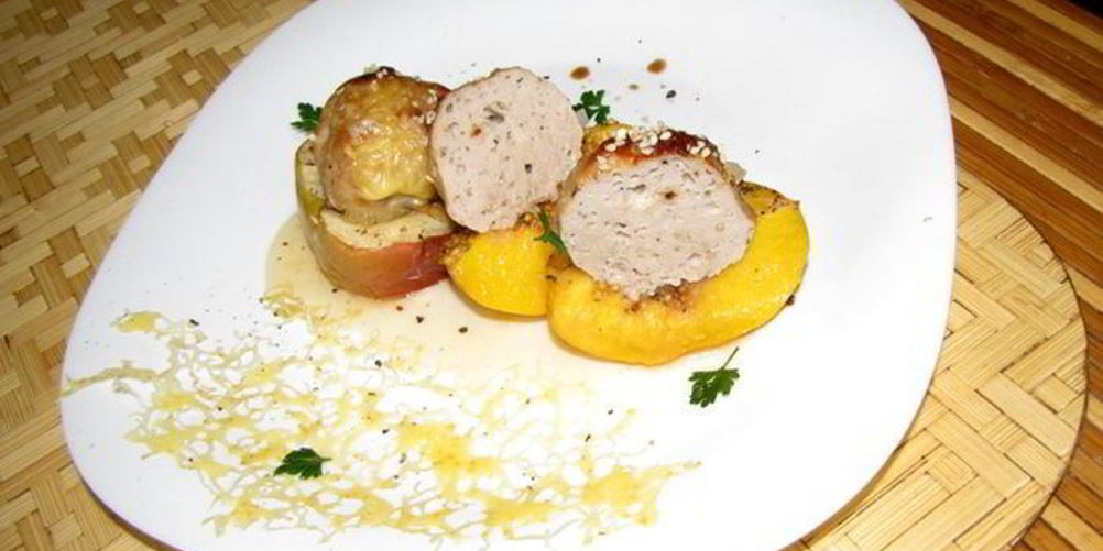 Рецепт фрикаделек в персиках и яблоках