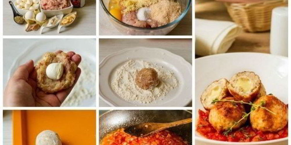 Рецепт куриных фрикаделек с моцареллой